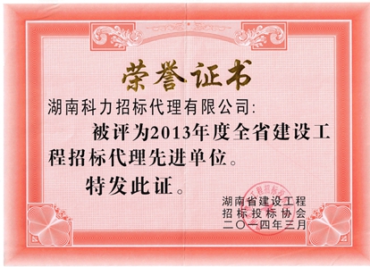 2013年先进单位